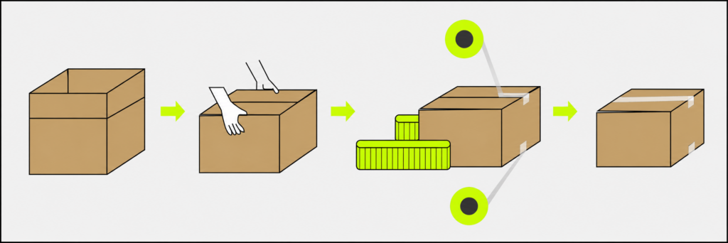 Masina automata KGP50SB RANDOM pentru sigilat cutii autodimensionare
